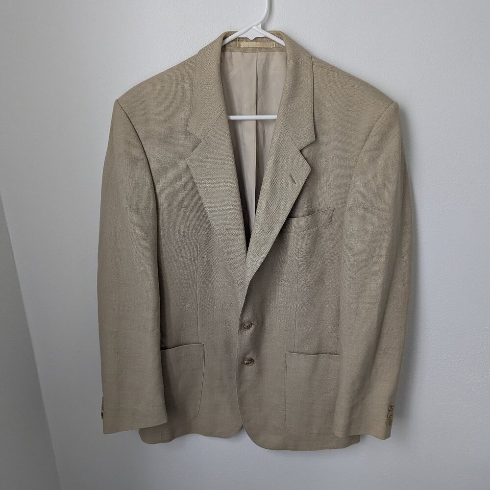 Wellington Executive Men's Tan Sport Coat Jacket, 40S